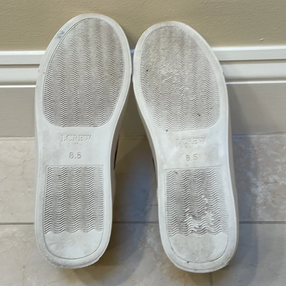 JCREW - WHITE & STRIPED “ROAD TRIP” SNEAKERS - Picture 6 of 9